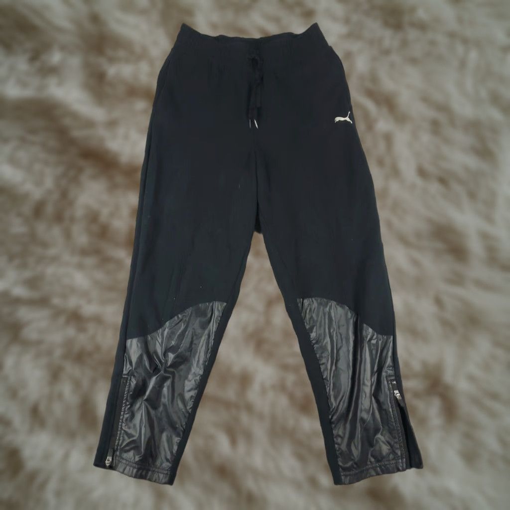 Puma Puma Pants Womens Size Medium Black Capri Zip Track Joggers Sweatpants Size 32" / US 10 / IT 46 - 1 Thumbnail