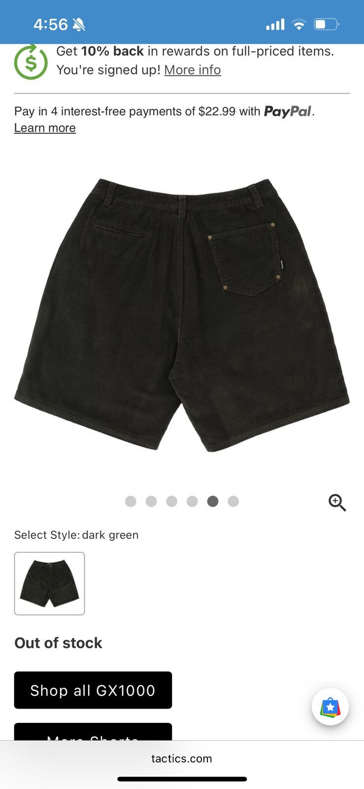 GX1000 Double Knee Corduroy Shorts Size US 32 / EU 48 - 4 Thumbnail