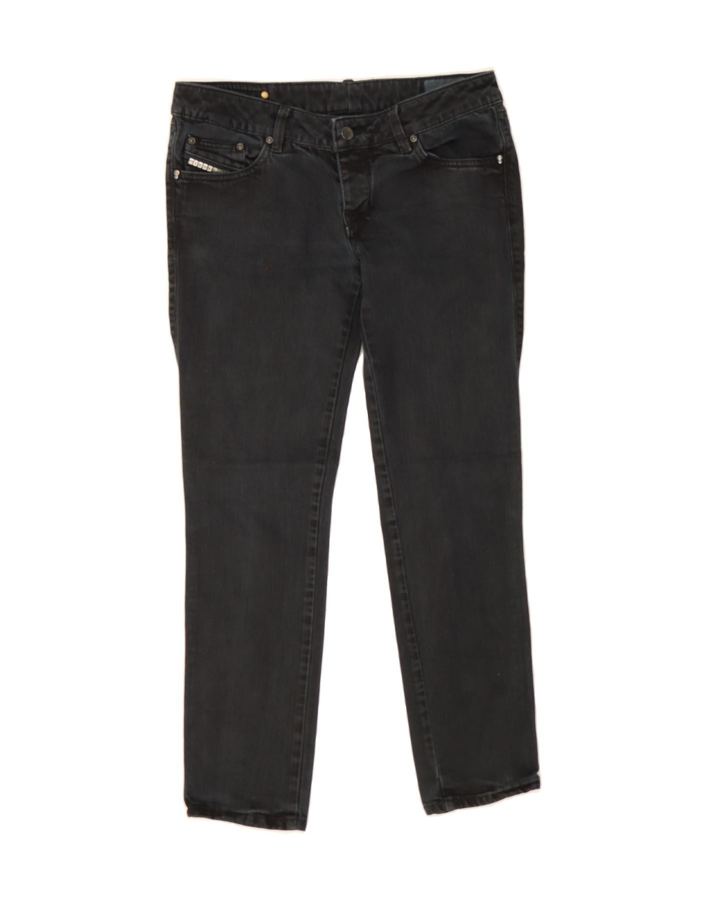 Diesel Womens Slim Jeans W32 L28 Black Cotton Size 24" / US 00 / IT 34 - 1 Thumbnail