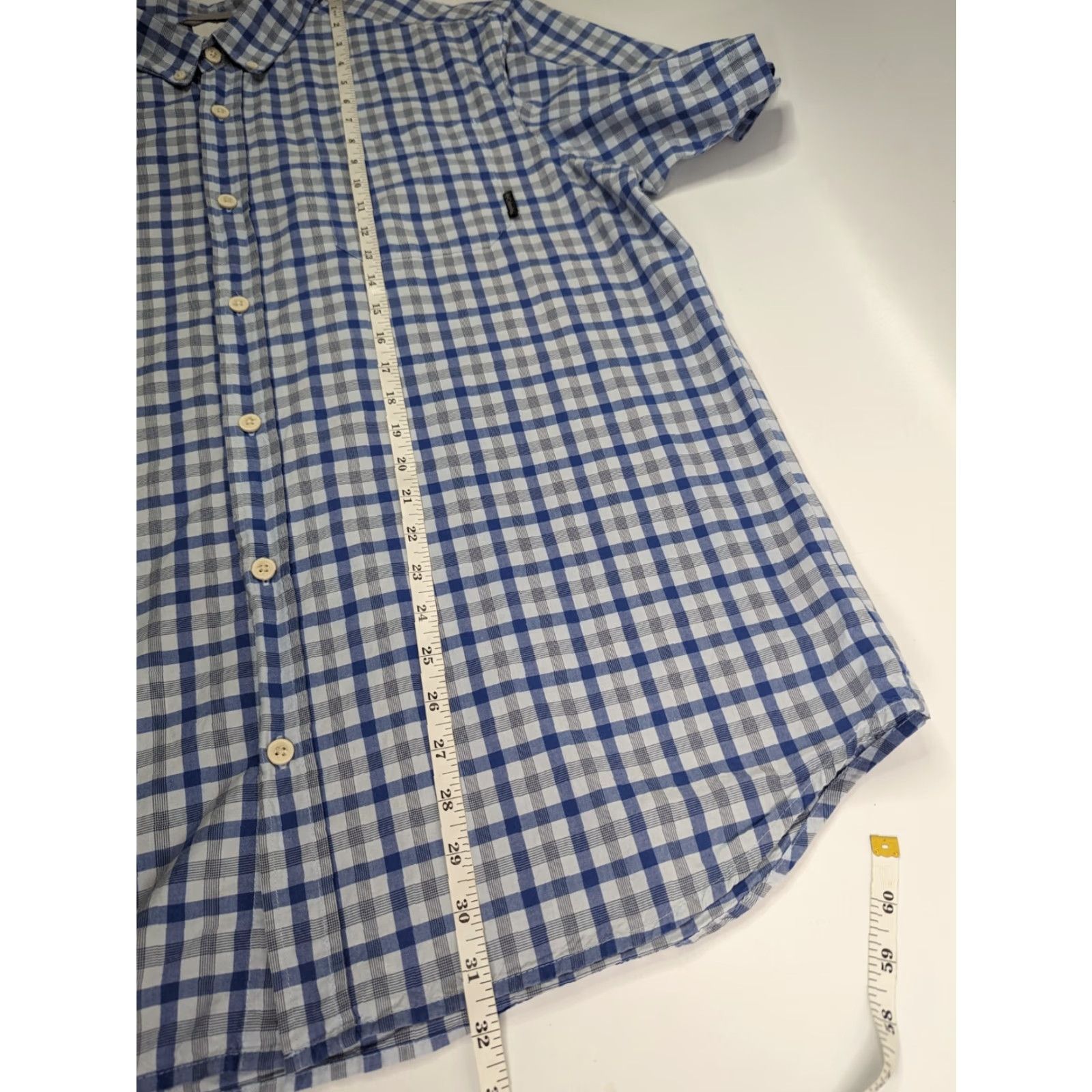 Vintage Columbia Shirt Button-Up Short Sleeve XL Blue Plaid Rapid Rivers II Button Down Casual Travel Mens Size US XL / EU 56 / 4 - 4 Thumbnail