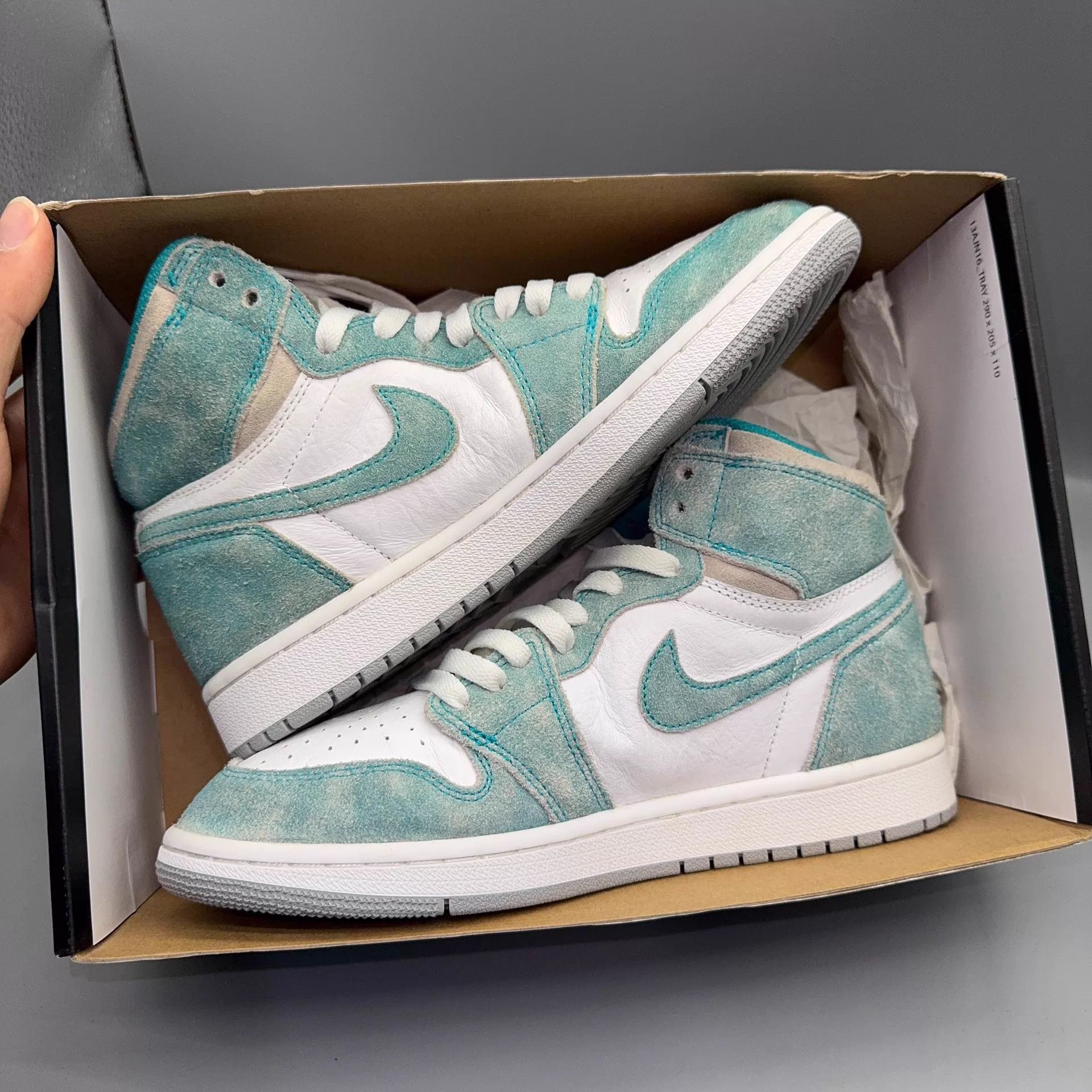 Nike Jordan AJ1 Tiffany Green 38.5 Size US 6.5 / IT 36.5 - 5 Thumbnail