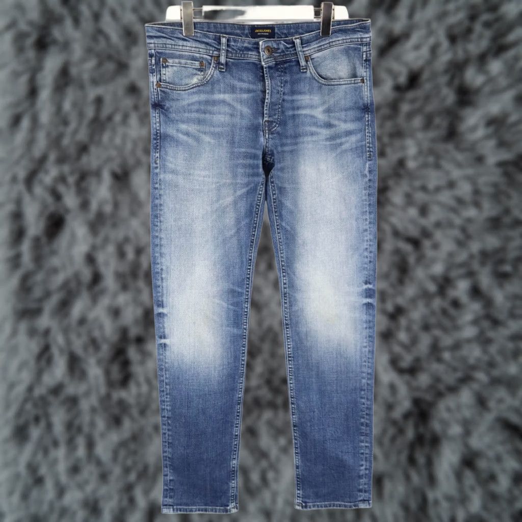 Jack & Jones JACK & JONES Jeans Men's Slim Glenn W32/L32 Stretch Button Fly Faded Whiskers Size US 32 / EU 48 - 1 Thumbnail