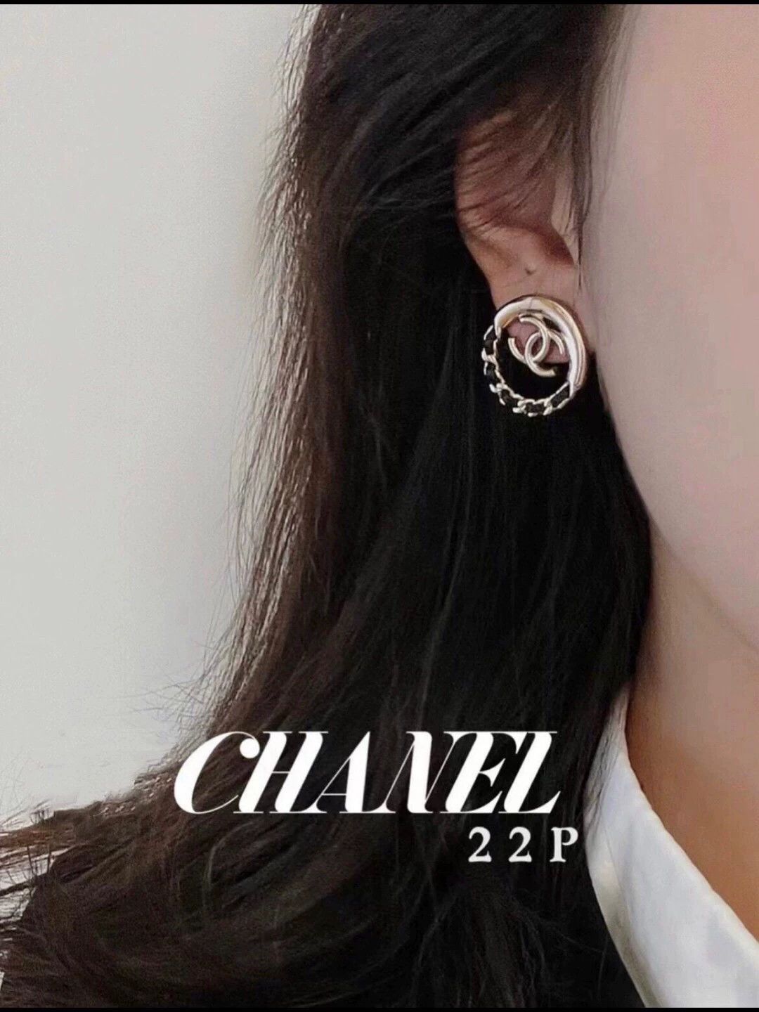 Chanel Chanel 24V Circle Leather Chain Logo Earrings Size ONE SIZE - 4 Thumbnail