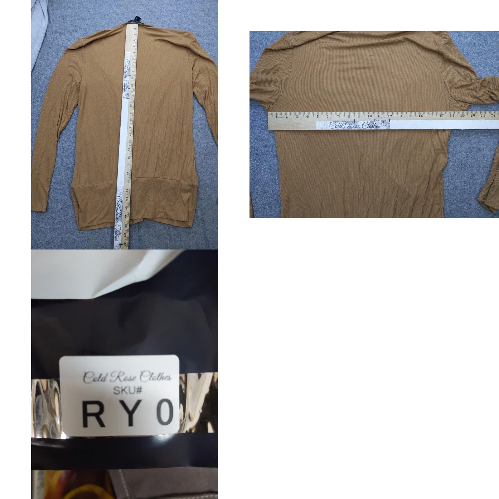 Bcbgmaxazria BCBGMAXAZRIA Sweater Womens Large Brown Camel Wrap V Neck Long Sleeve Knit Size L / US 10 / IT 46 - 8 Thumbnail