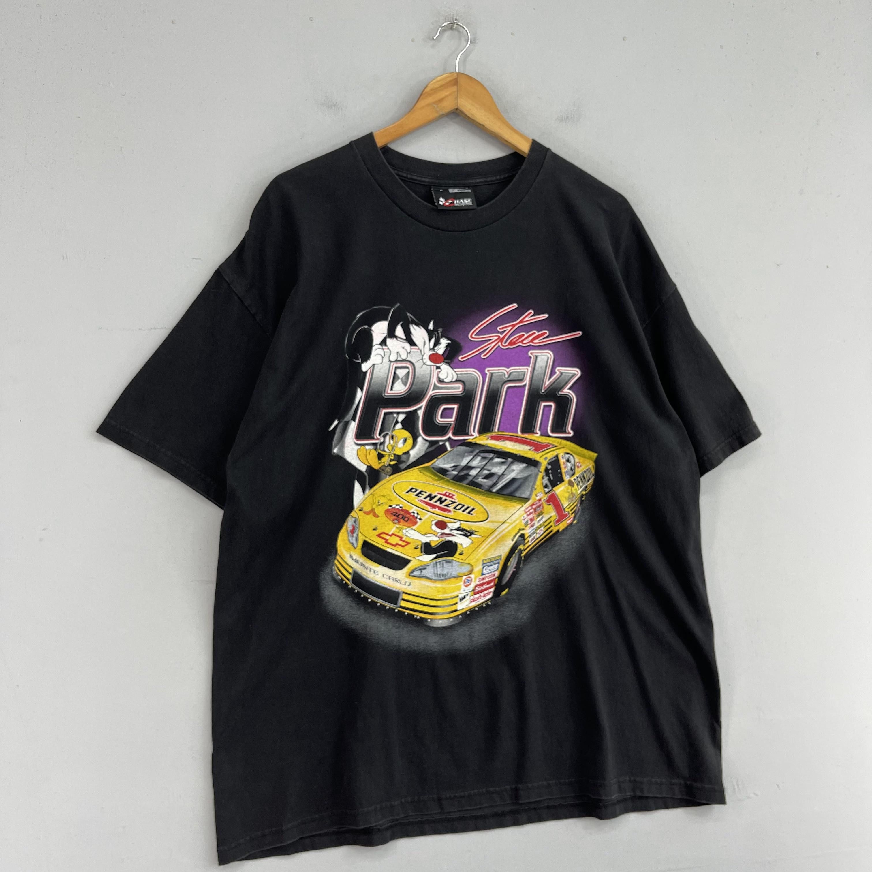 NASCAR × Vintage × Warner Bros Vintage Looney Tunes Cartoons Steve Park Nascar Tshirt Size US L / EU 52-54 / 3 - 3 Thumbnail