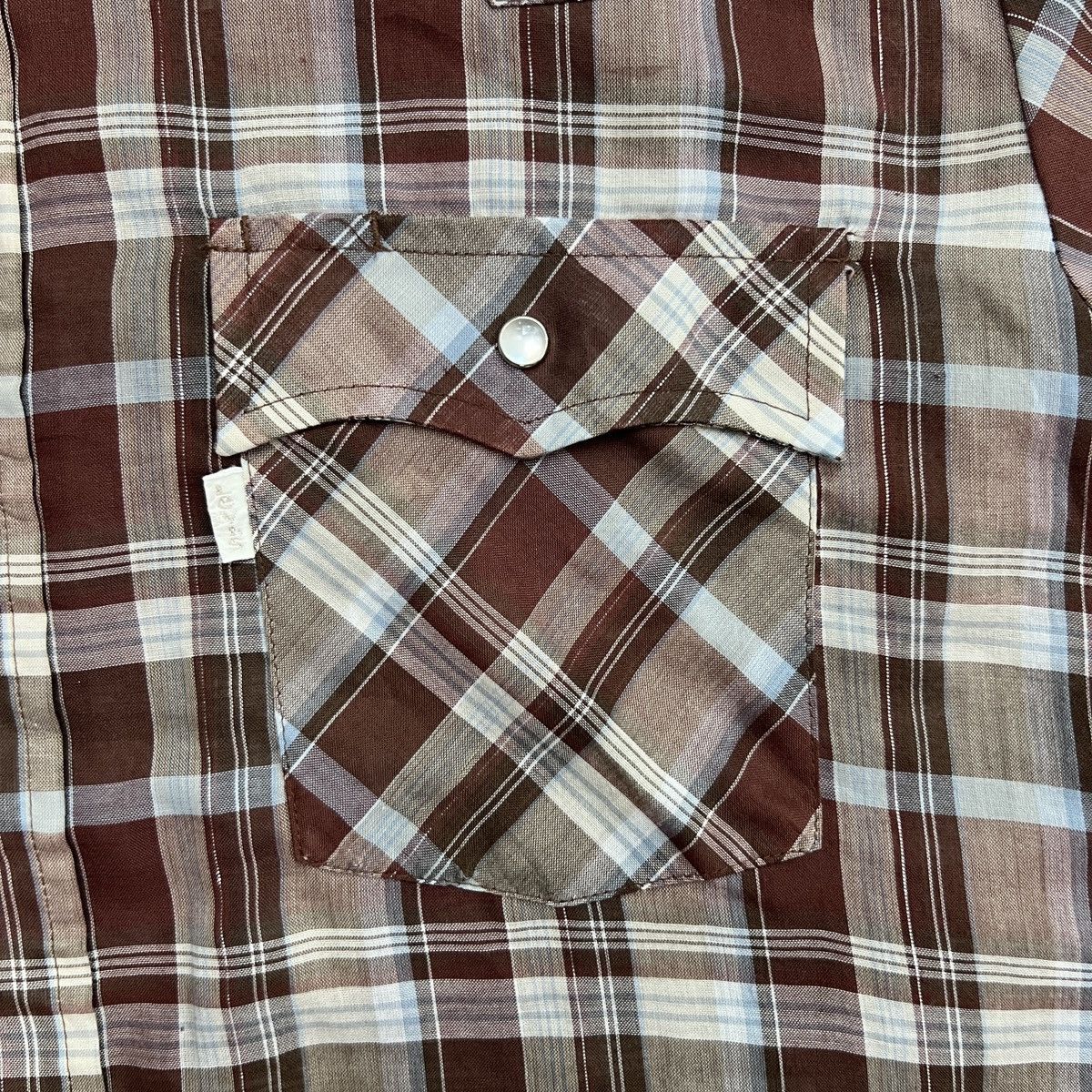 Levi's Vintage 70s White Tag Levi’s Plaid Western Button Up Shirt Size US XL / EU 56 / 4 - 5 Thumbnail