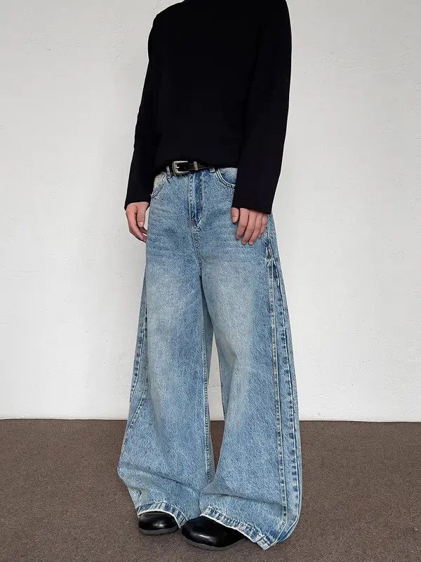VIBE Wide Leg Baggy Jeans, Loose Flare Jeans Size US 32 / EU 48 - 8 Thumbnail