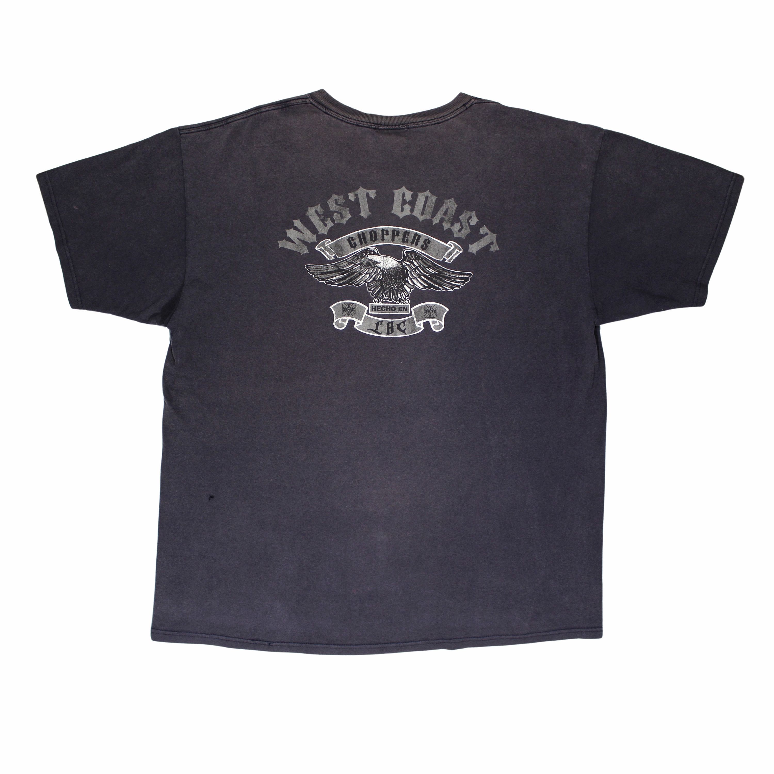 Vintage Vintage 90's West Coast Choppers Faded T-Shirt Size US XXL / EU 58 / 5 - 2 Thumbnail