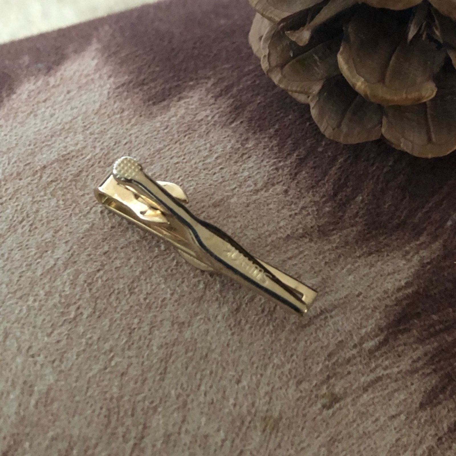 Vintage Vintage Swank diamond cut design tie bar tie clip NIB Size ONE SIZE - 4 Thumbnail
