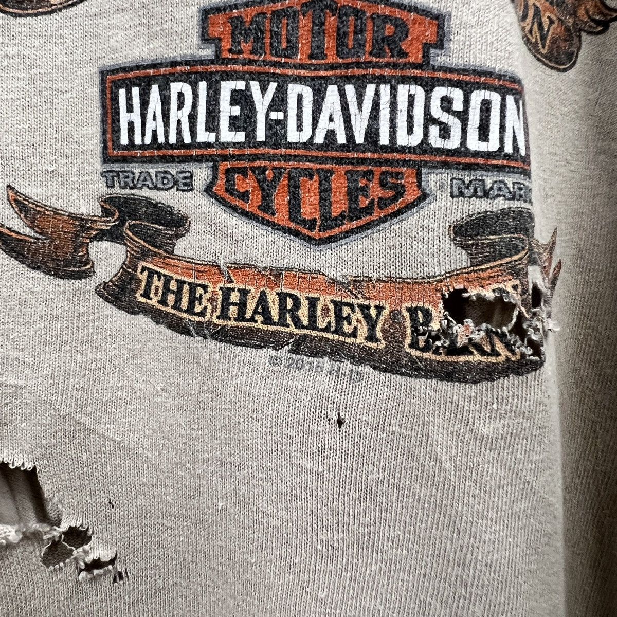 Harley Davidson VTG DISTRESS HARLEY DAVIDSON TEE Size US L / EU 52-54 / 3 - 5 Thumbnail