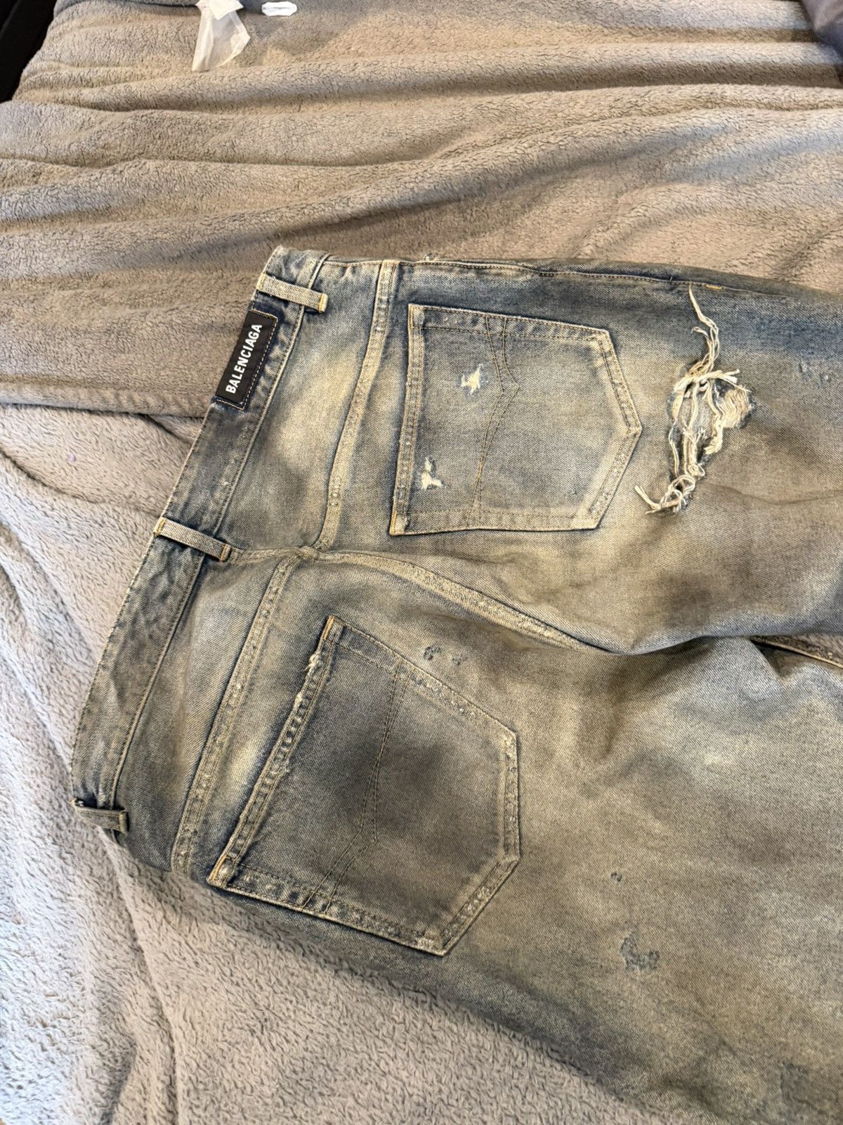 Balenciaga Balenciaga oil spill denim pants Size US 33 - 18 Thumbnail