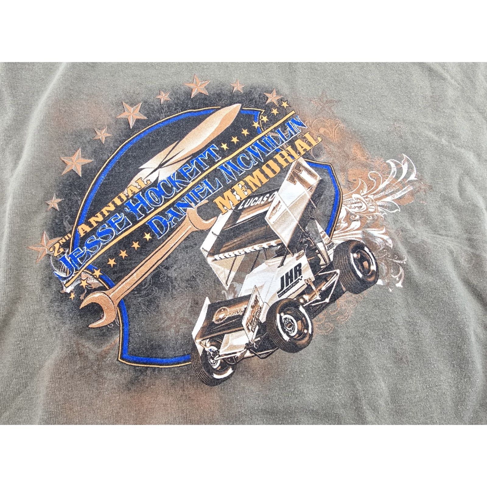 Vintage Jesse Hockett racing Lucas Oil Speedway T Shirt 2nd annual Wheatland MO Sz XL Nike Grand Prix Men T-Shirt White Lucas 2nd annual racing Size US XL / EU 56 / 4 - 4 Thumbnail