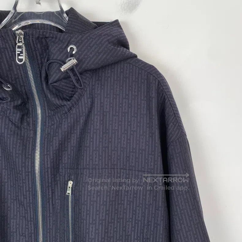 Fendi Fendi Navy blue logo letter full print hooded zipper wool Size US M / EU 48-50 / 2 - 3 Thumbnail