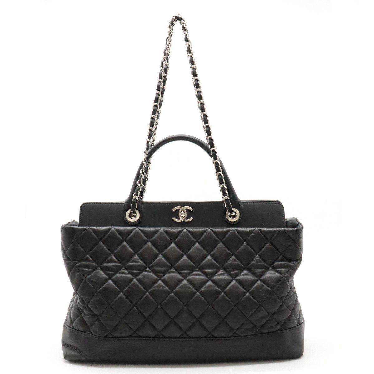 Chanel Chanel Chanel Leather Coco Mark Matelasse Portobello Tote Bag Leather Tote Bag in Very Good Condition Size ONE SIZE - 1 Thumbnail