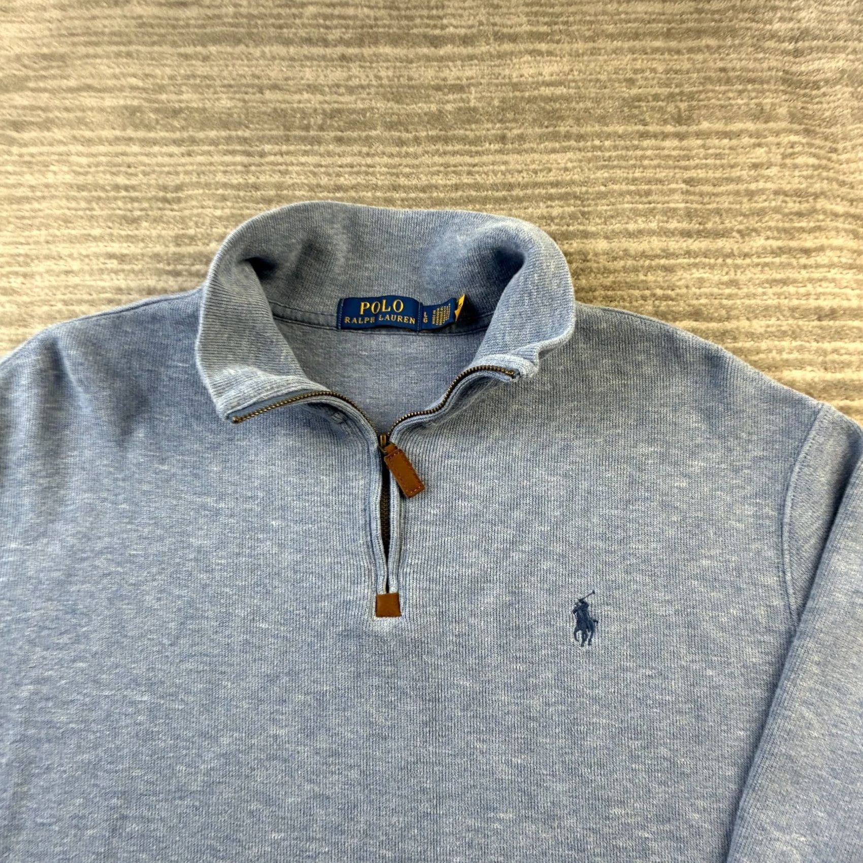 Polo Ralph Lauren Polo Ralph Lauren Sweater Mens Large Blue Knit Quarter Zip Pony Size US L / EU 52-54 / 3 - 3 Thumbnail