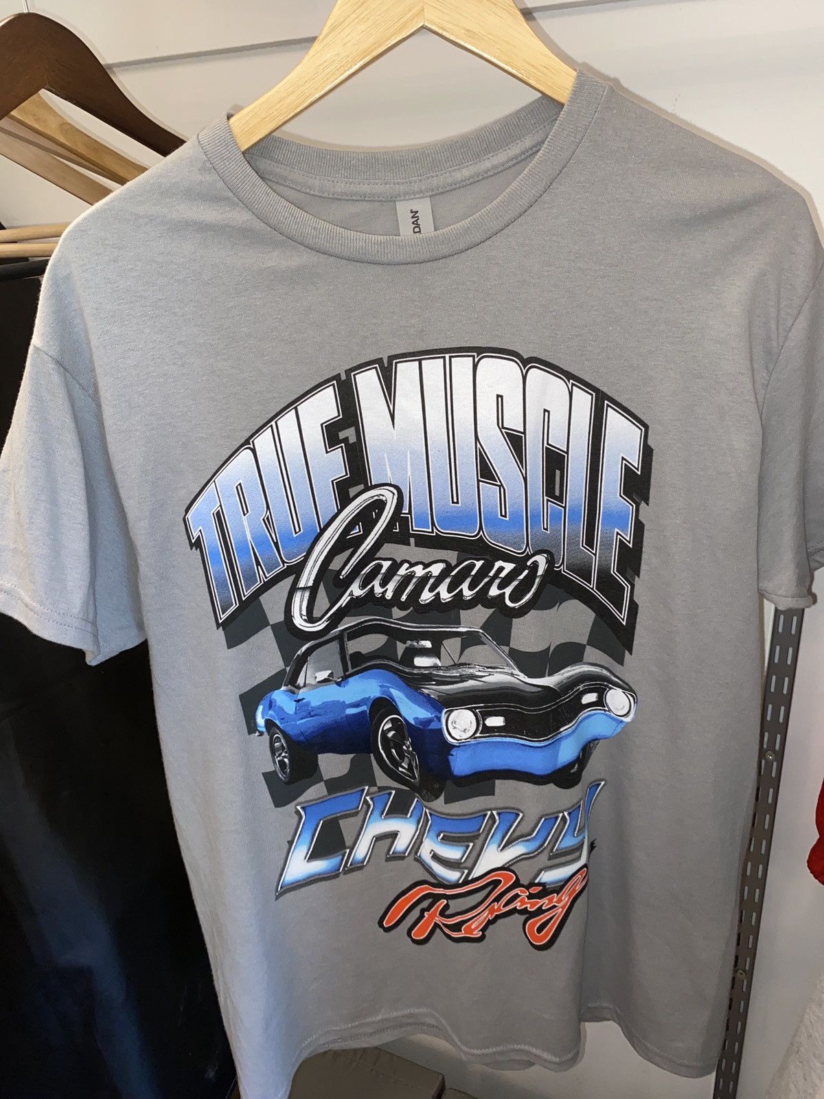 Gildan Vintage Camaro Racing Grey T-Shirt Size US M / EU 48-50 / 2 - 2 Thumbnail