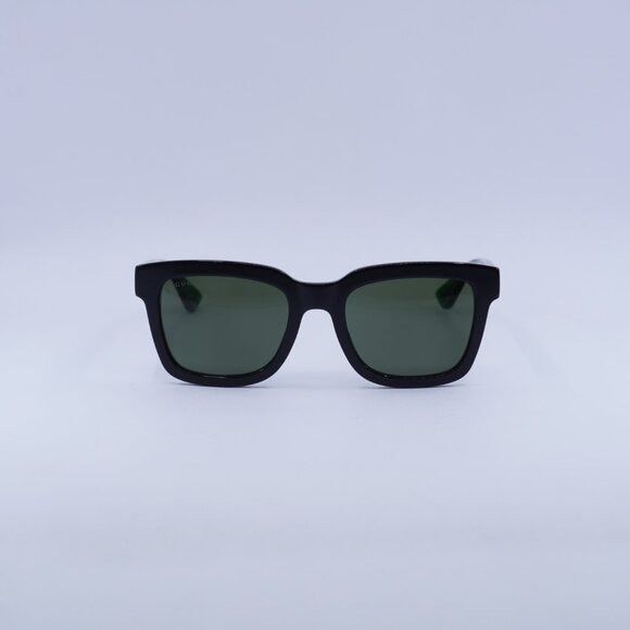 Gucci Gucci GG0001SN 002 Sunglasses Black Square Frame, Green Lens Size ONE SIZE - 3 Thumbnail