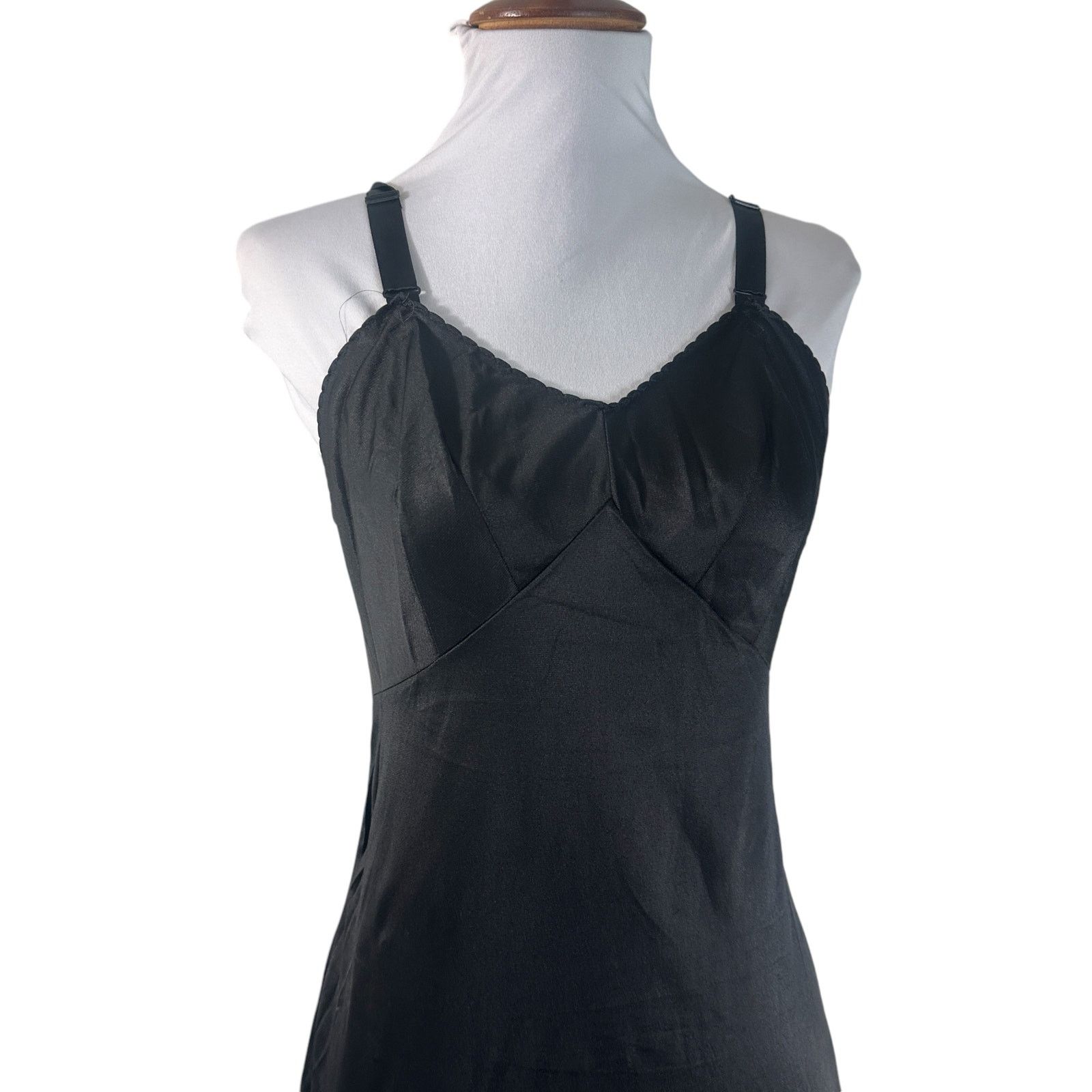 Vintage Vintage 1960s Black Wondermaid Full Maxi Slip Chemise 32 XS Size XS / US 0-2 / IT 36-38 - 3 Thumbnail