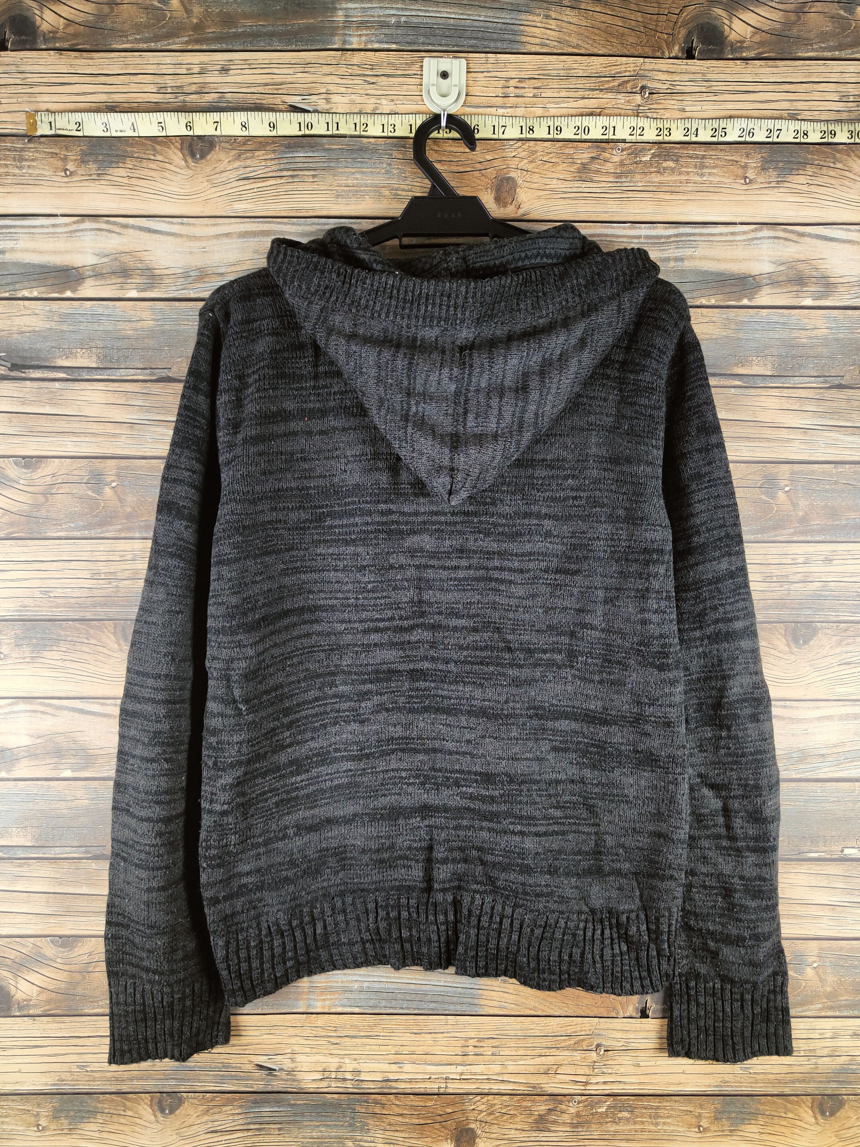 Japanese Brand DL Louis Chavlon Black Hoodie Knitwear Cardigans #46-427 Size US M / EU 48-50 / 2 - 7 Thumbnail