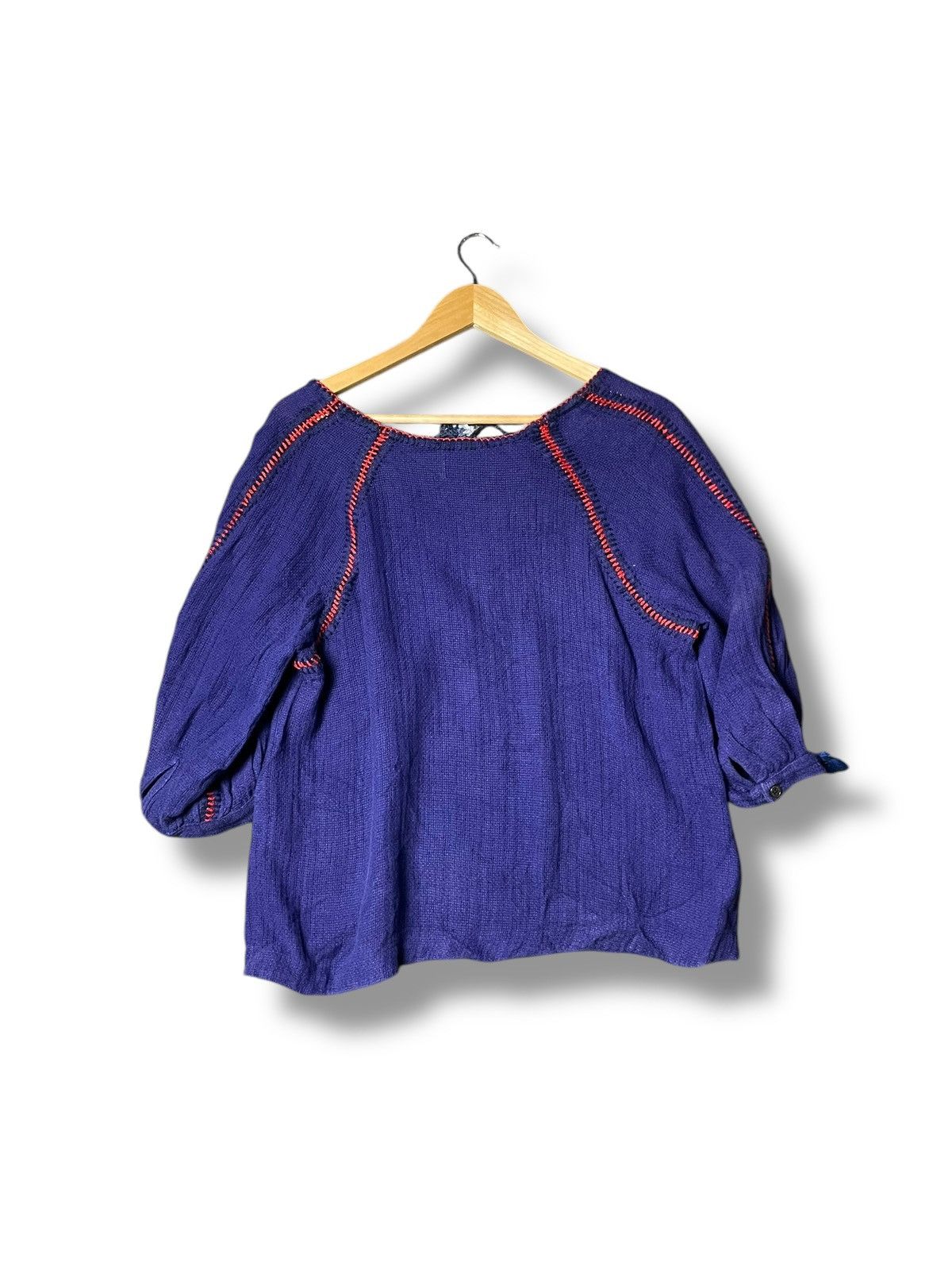 Designer × Vintage New York Brand Women’s Embroided Blouse (44) Size M / US 6-8 / IT 42-44 - 5 Thumbnail