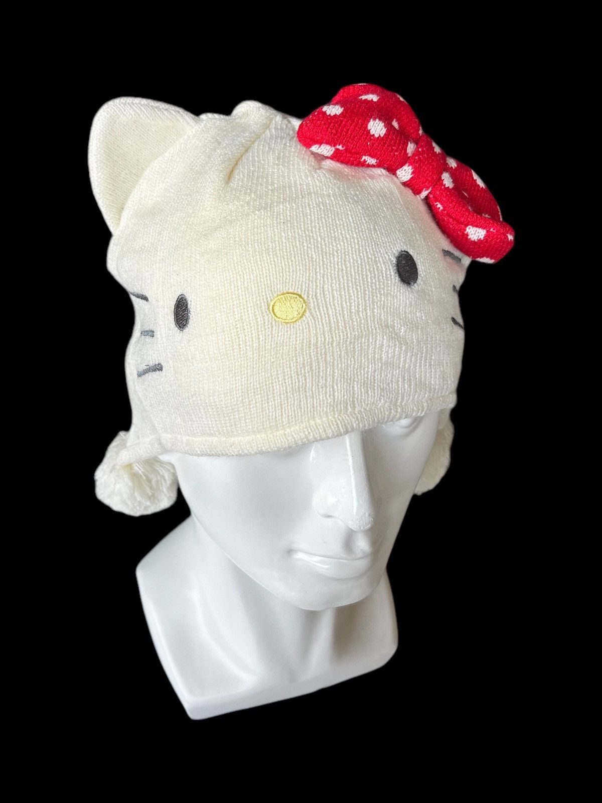 Japanese Brand × Kapital × Vintage Bunny Horn Devil Hello kitty X Japanese Brand Beanie Hats 🎌 Size ONE SIZE - 3 Thumbnail