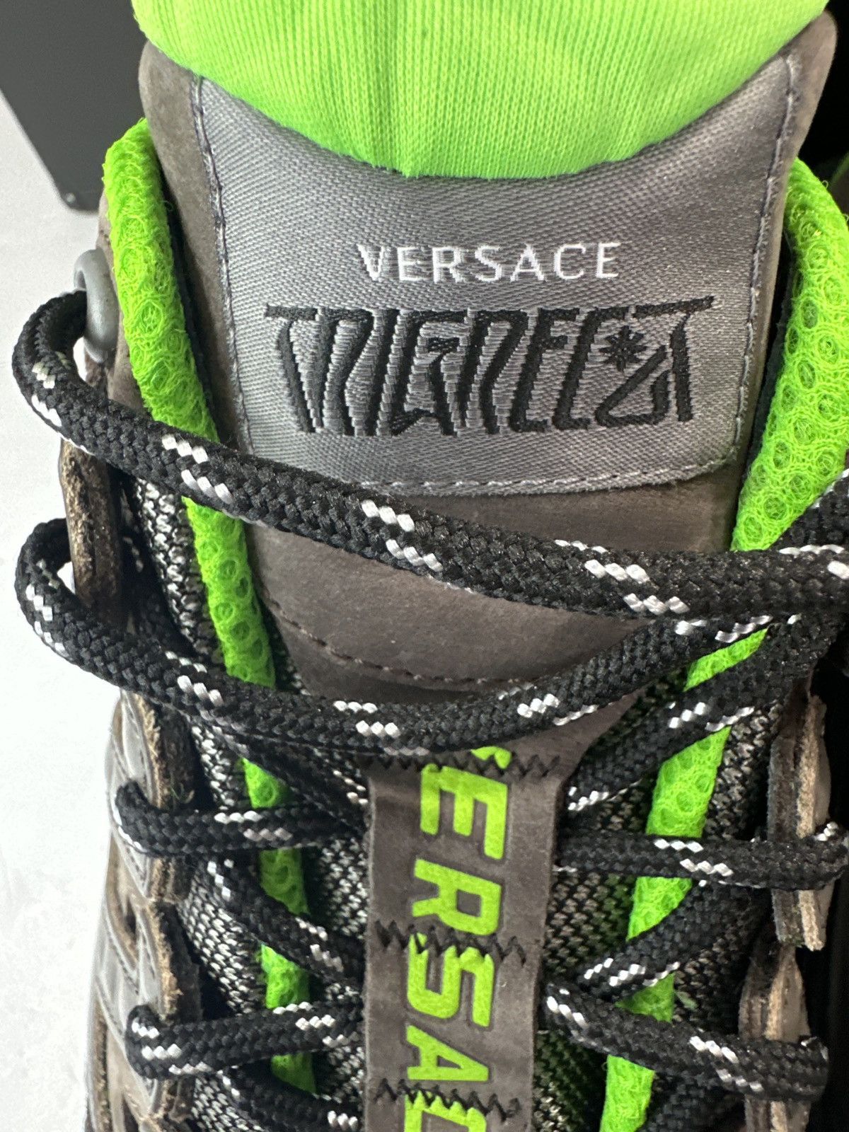Versace Versace Trigreca Low Top Sneaker (Men) PEPPER/ TAUPE Size US 10 / EU 43 - 22 Thumbnail