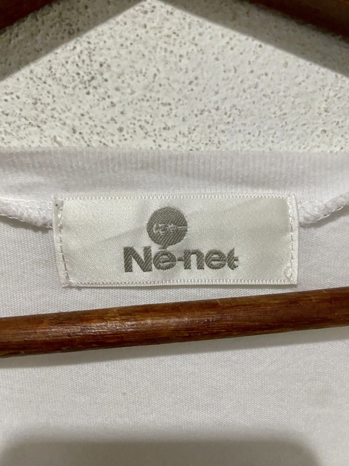 Issey Miyake × Japanese Brand × Ne-Net Ne-net White t shirt Big Logo Size M / US 6-8 / IT 42-44 - 6 Thumbnail