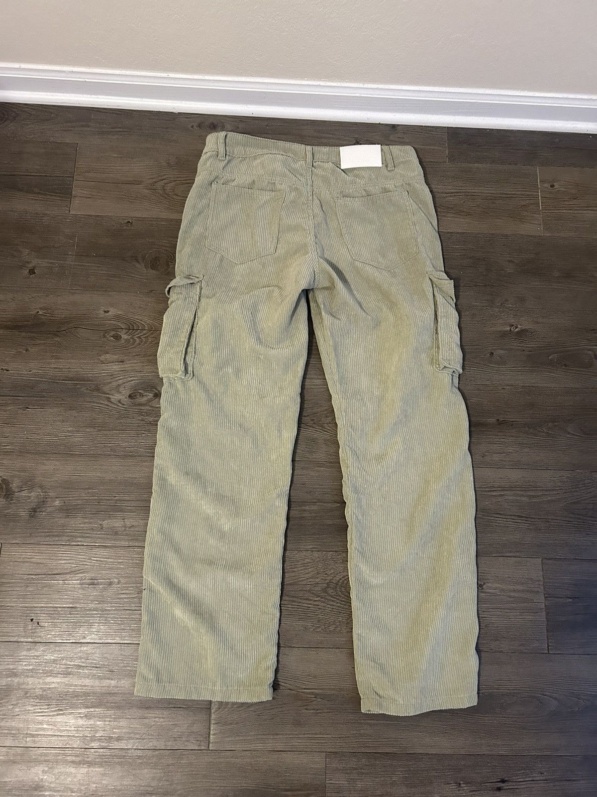 Boohoo khaki corduroy cargo pants Size US 32 / EU 48 - 2 Thumbnail
