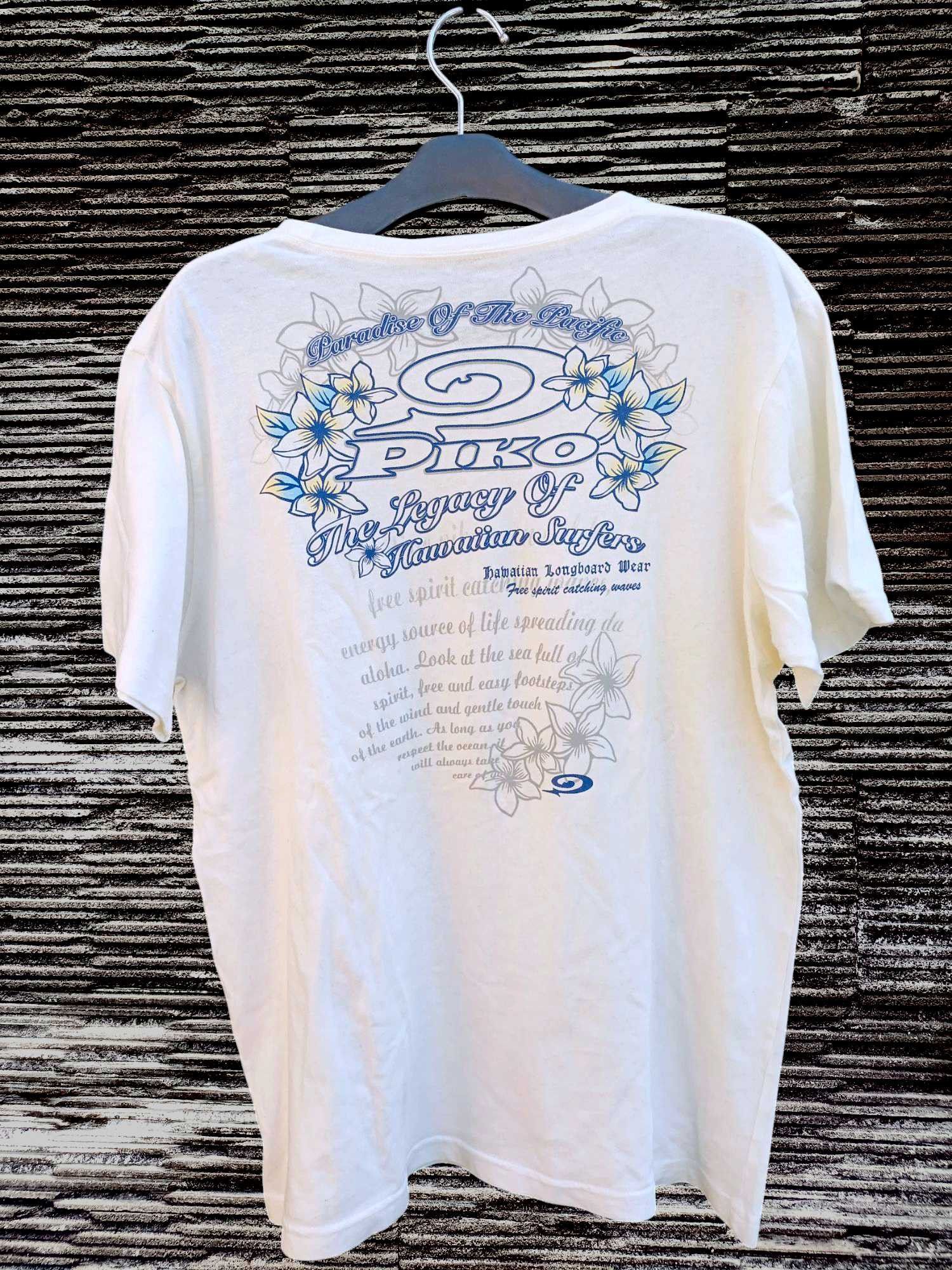 Japanese Brand × Vintage 90’s PIKO RARE HAWAIIAN LONGBOARD WEAR SURF Y2K TEE Size US L / EU 52-54 / 3 - 5 Thumbnail