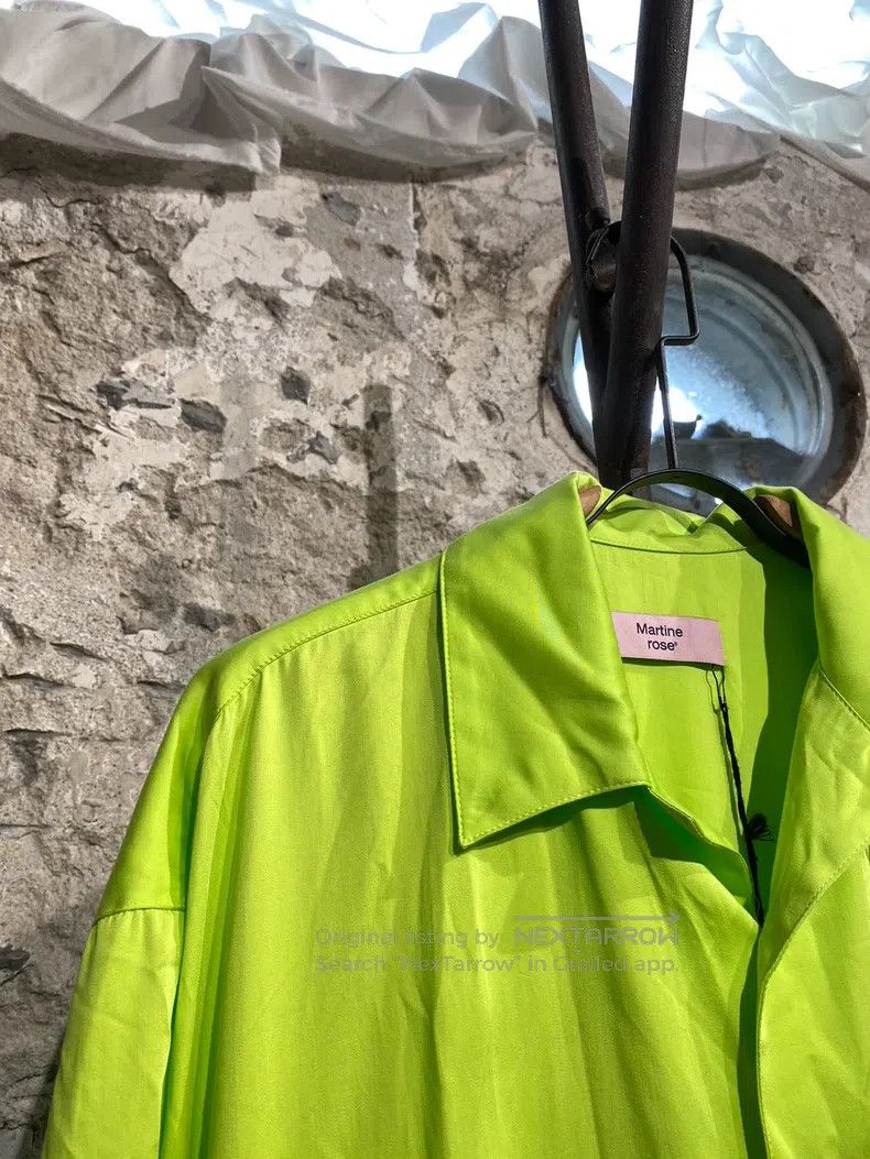 Martine Rose Martine Rose Neon Green Fake Two-Piece Shirt Size US XS / EU 42 / 0 - 5 Thumbnail