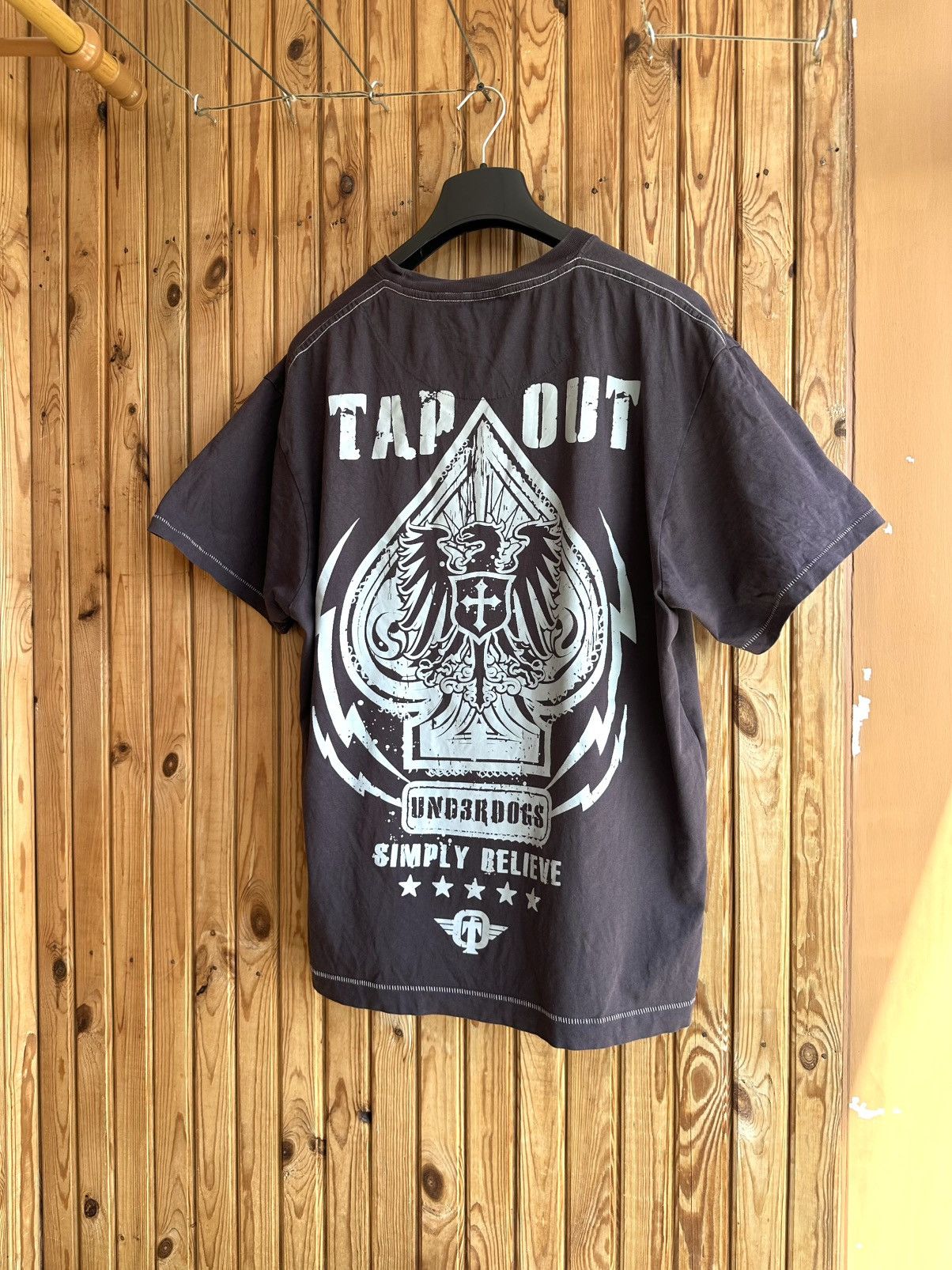 Tapout 🔥 Crazy Vintage Y2K Tapout Skull Affliction Style Tee Shirt Size US XL / EU 56 / 4 - 4 Thumbnail