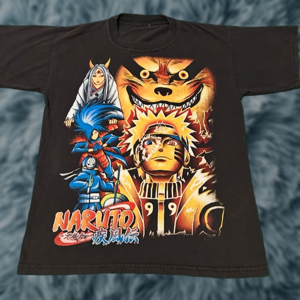 Doublet VINTAGE Naruto Anime Cartoon Madara Obito Uchiha Double-Sided VTG Mens Size M T-Shirt Black Short Sleeve 90s Anime Cartoon Mens Size US M / EU 48-50 / 2 - 1 Thumbnail