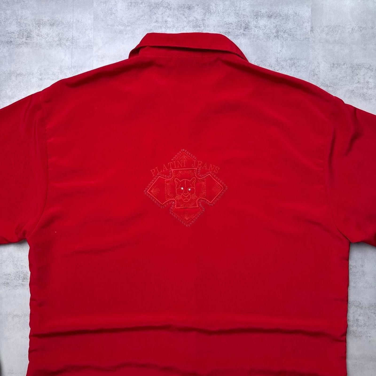 Affliction Y2K Platini Affliction Style 00s Red Button Up Shirt Size US XL / EU 56 / 4 - 2 Thumbnail