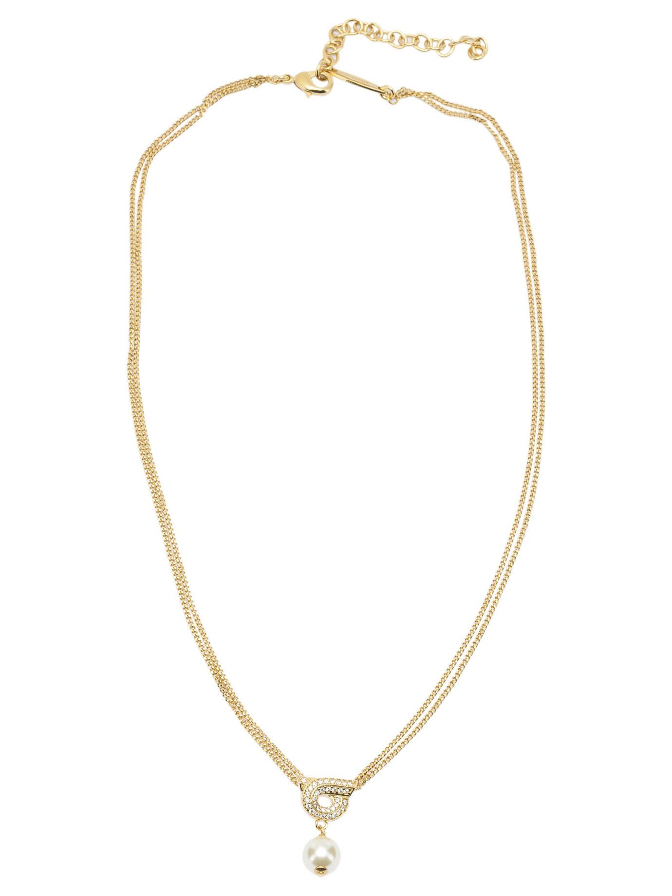 Salvatore Ferragamo Ferragamo Gancini Necklace With Pearl UNI Women - USA Duties Paid Size ONE SIZE - 1 Thumbnail