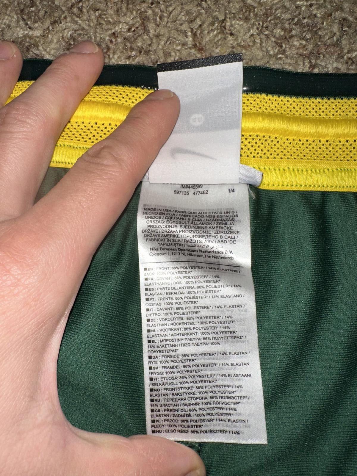 Nike Nike Men’s Lithuania 2016 Rio Olympic Team Issued Hyperelite Basketball Shorts Size US 40 / EU 56 - 6 Thumbnail