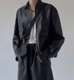 Japanese Brand Kimaya x Hiro Korean fashion retro faux leather jacket Size US XL / EU 56 / 4 - 5 Thumbnail