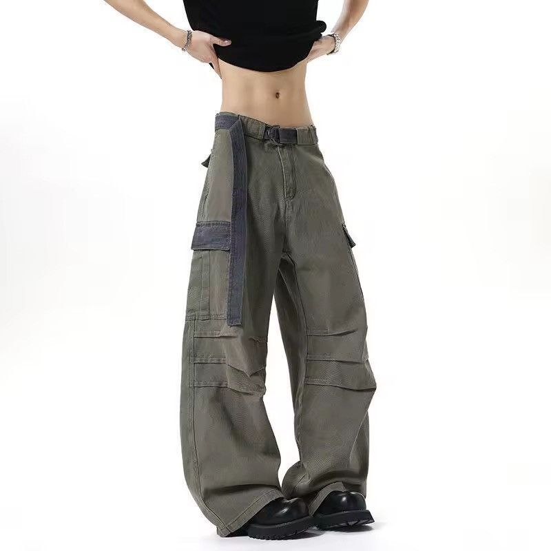 Designer × Jean Streetwear Cargo Grunge Baggy Loose Washed Jeans Size US 32 / EU 48 - 5 Thumbnail