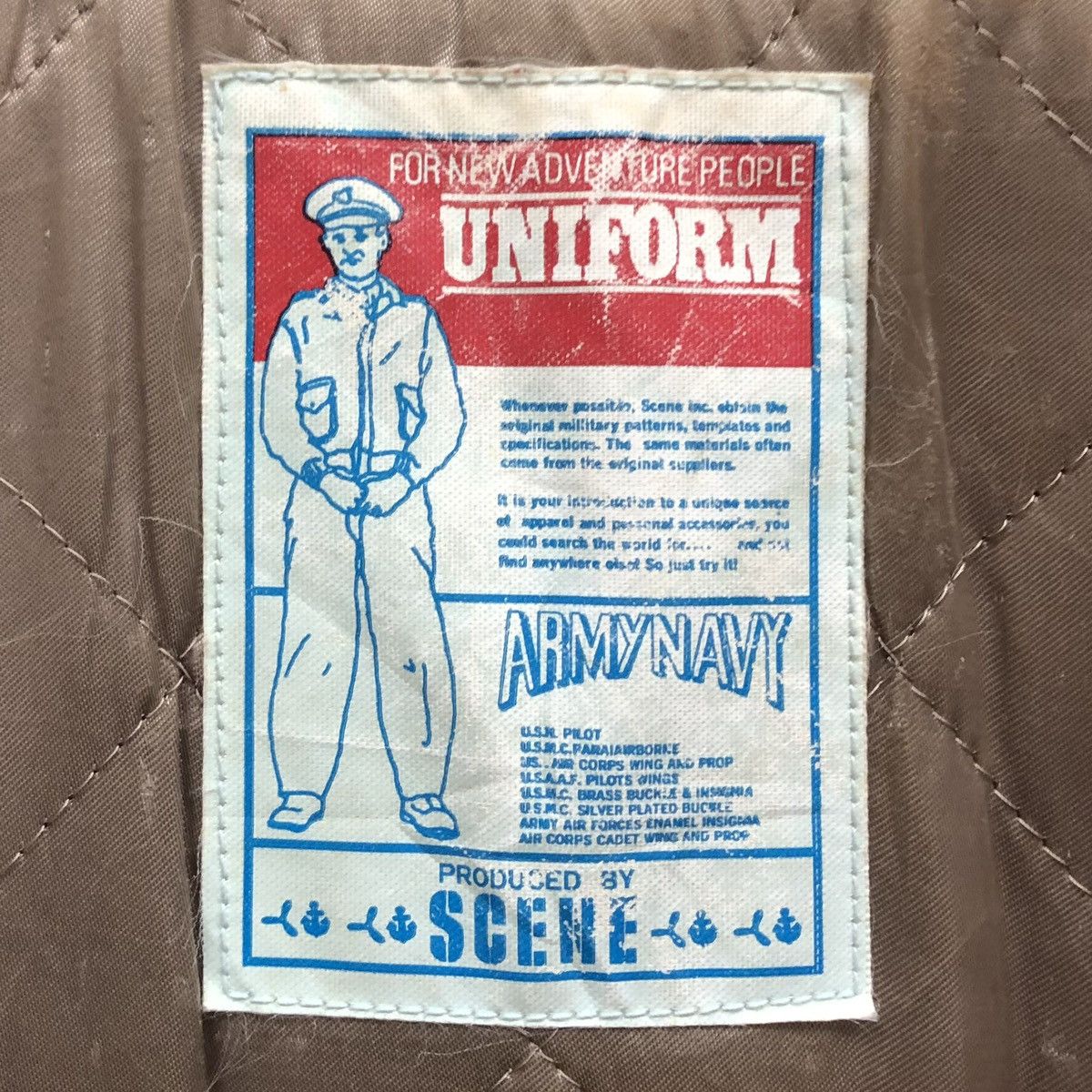 Vintage Vintage Scene Army/Navy Letterman Jacket Cowhide Leather Size US M / EU 48-50 / 2 - 17 Thumbnail