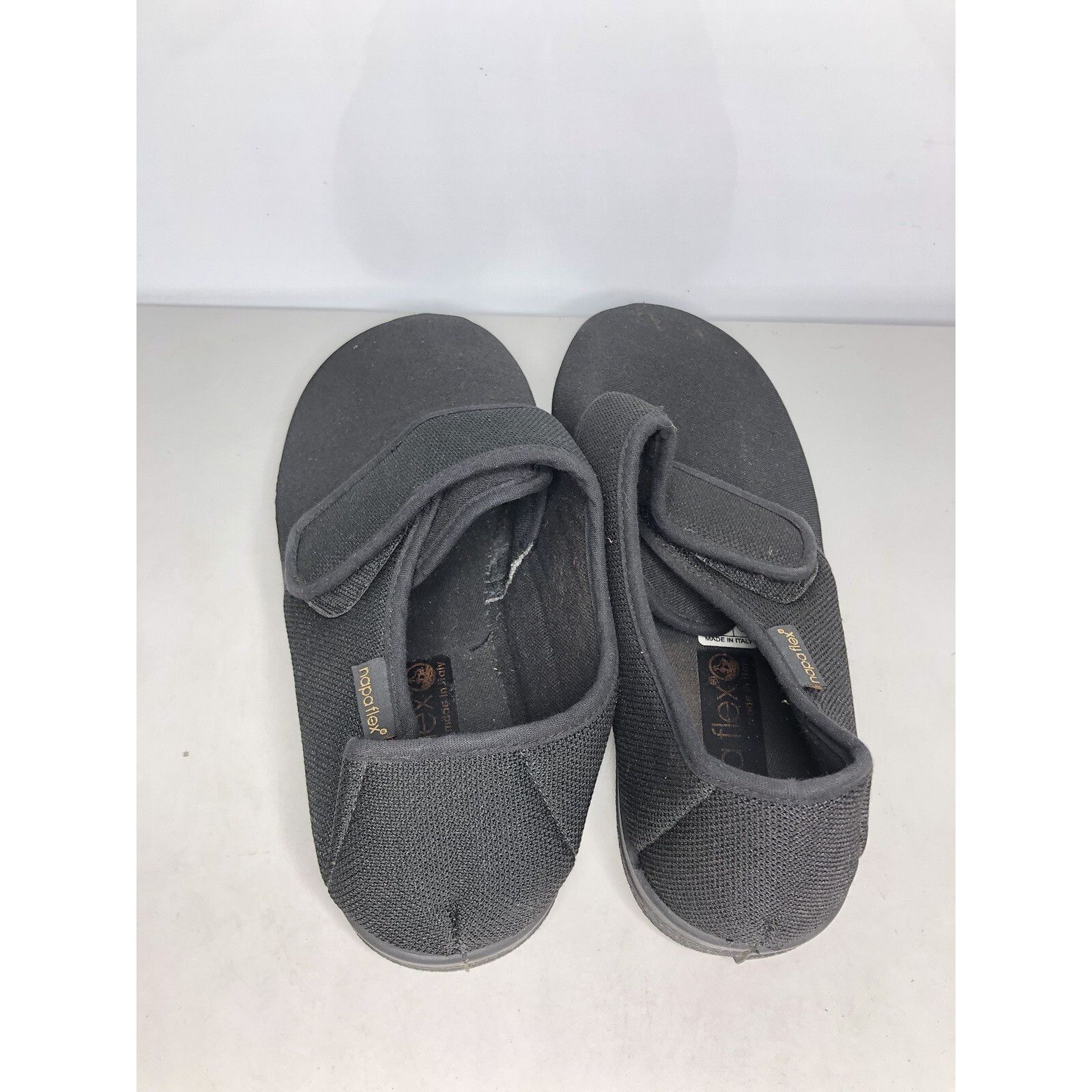 NADA Napa Flex Black Fabric Textile Comfort Flat Strap Shoes Wome Size US 10.5 / IT 40.5 - 9 Thumbnail