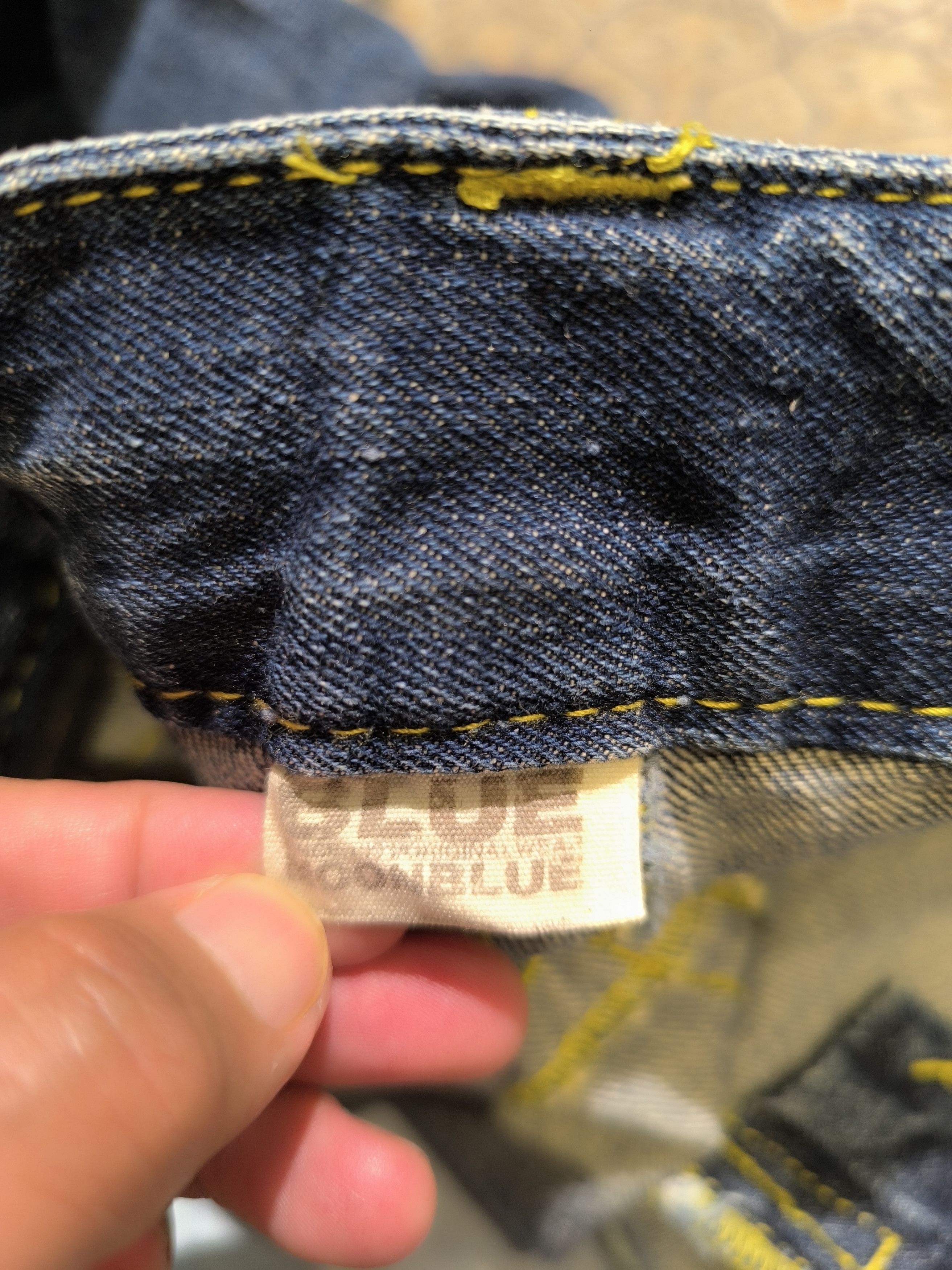 Japanese Brand BLUEMOONBLUE BIG SPELL OUT JEANS Size US 33 - 10 Thumbnail