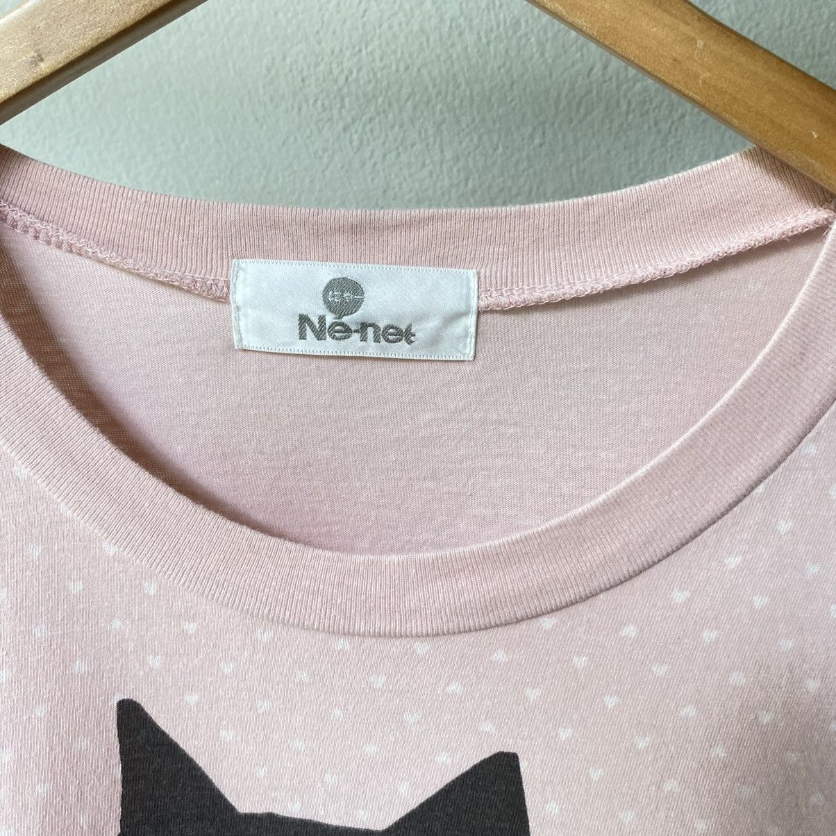Ne-Net Ne-net Pink Tee with Black Cat Logo Size XS / US 0-2 / IT 36-38 - 4 Thumbnail