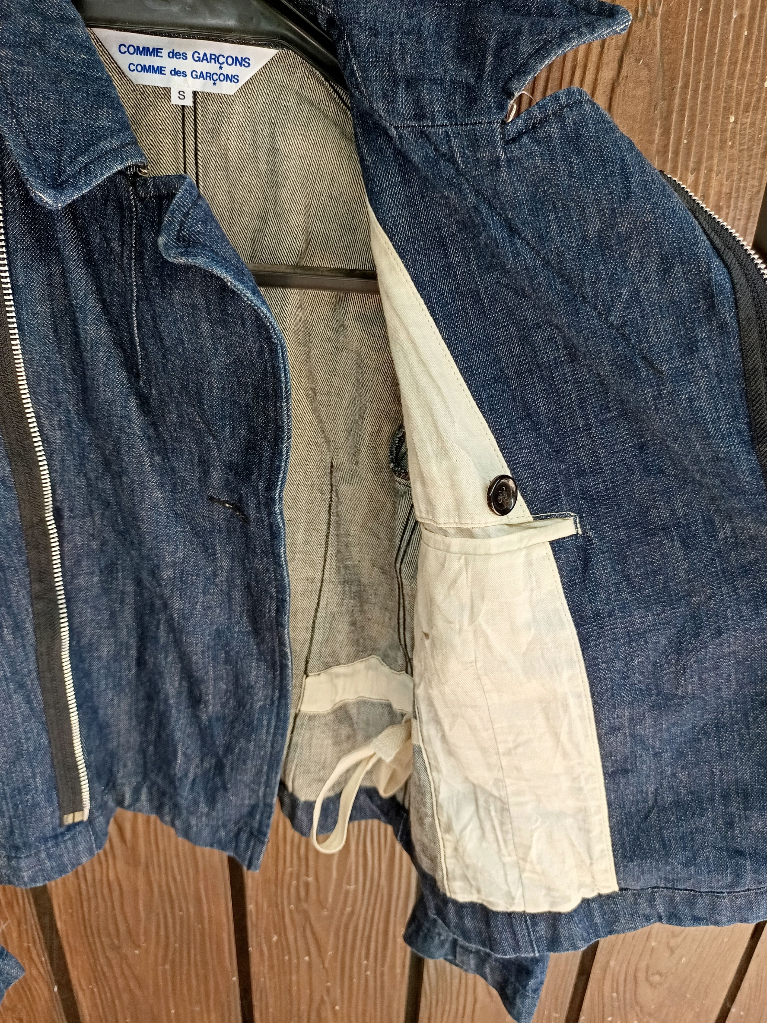 Comme des Garcons Vintage ad2004 zipper cropped denim jacket Size US S / EU 44-46 / 1 - 3 Thumbnail