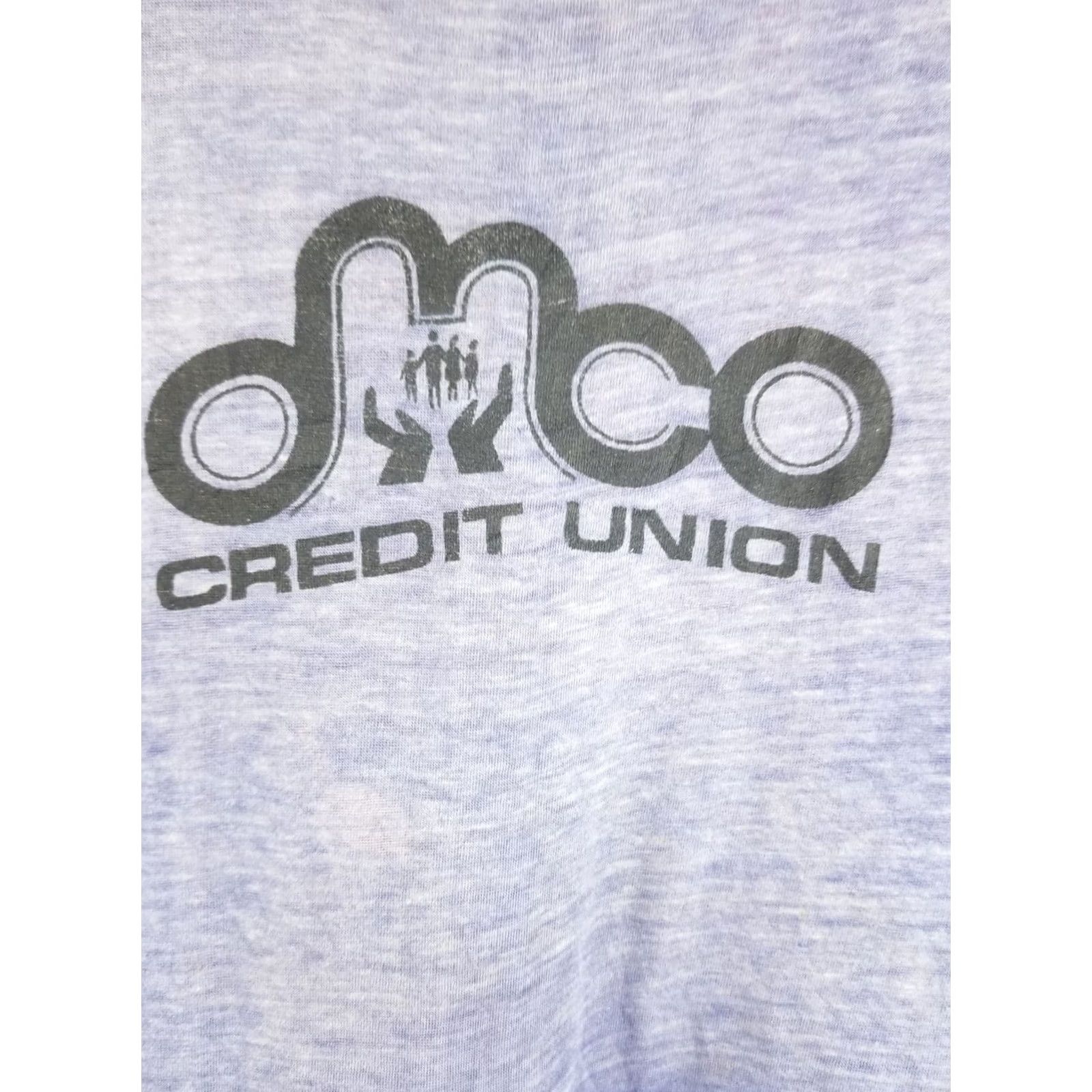 Vintage VINTAGE 80' CREDIT UNION BURN OUT SUPER PAPER THIN FADED RINGER T-SHIRT SZ LARGE Size US L / EU 52-54 / 3 - 2 Thumbnail