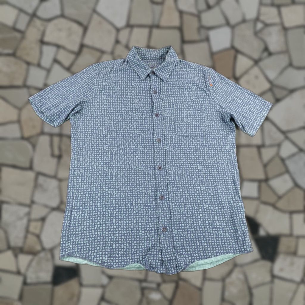 Vintage LL Bean Shirt Mens Large Blue Geometric Organic Cotton Slightly Fitted Flex Size US L / EU 52-54 / 3 - 1 Thumbnail