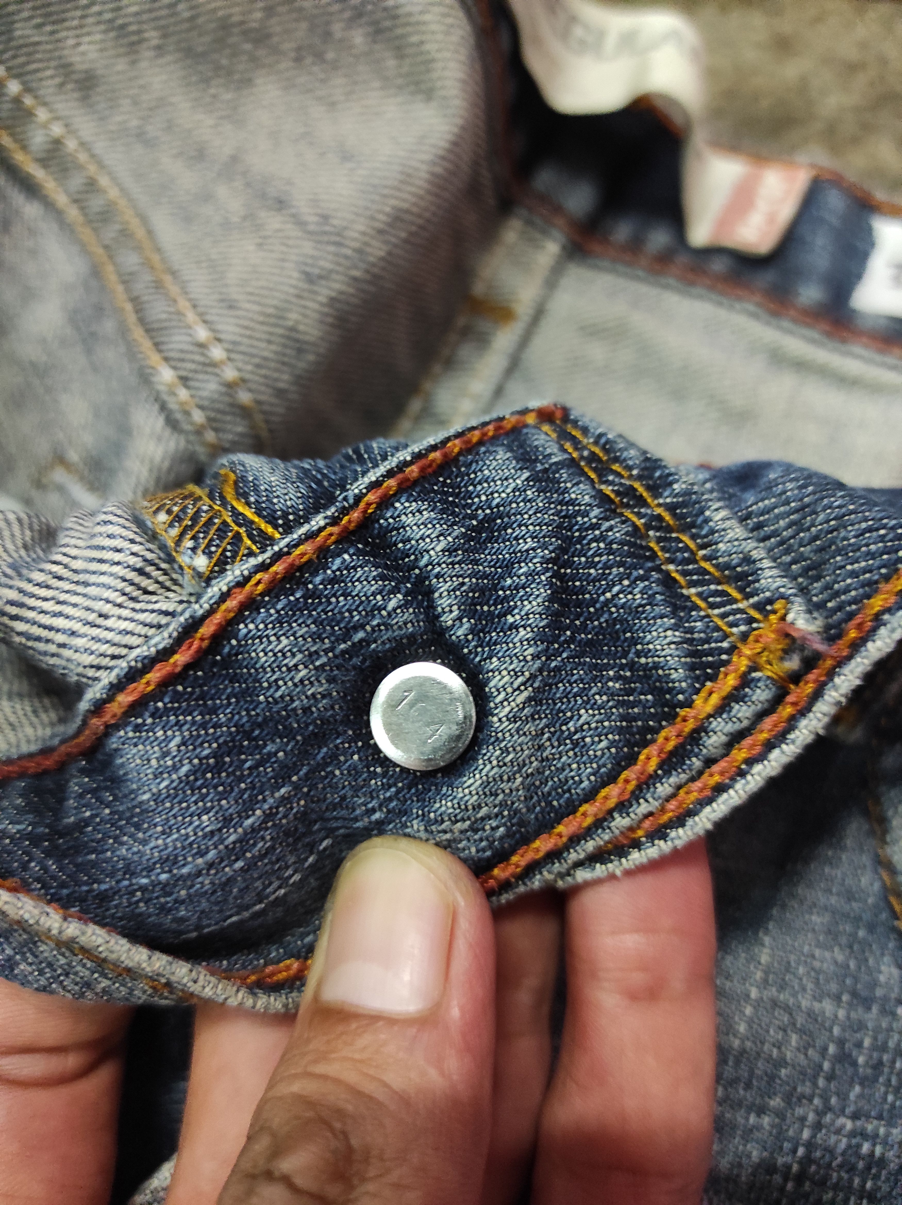 LVC × Levi's Vintage Clothing 505 DISTRESSED LEVIS REGULAR FIT DENIM JEANS Size US 34 / EU 50 - 3 Thumbnail