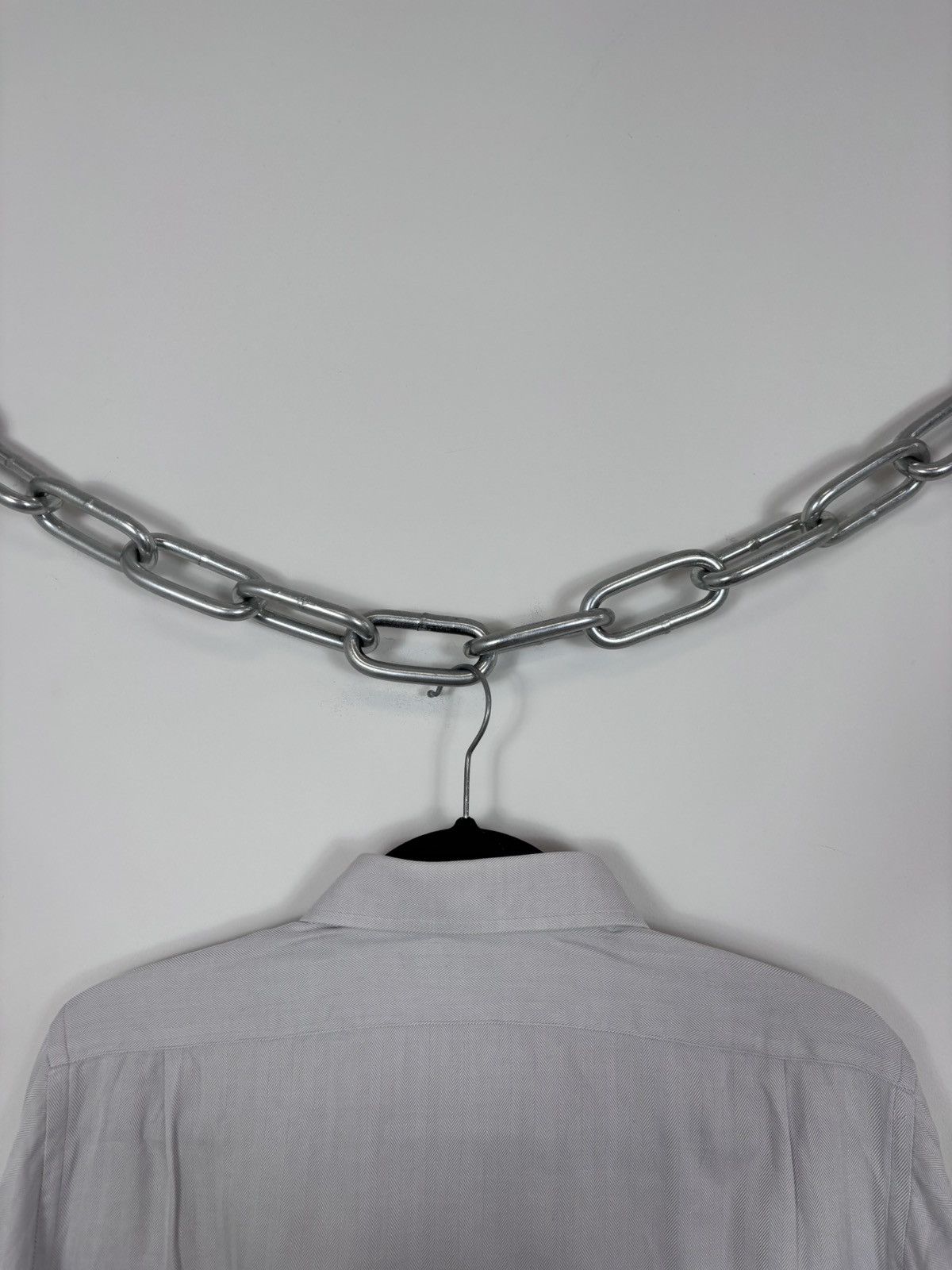 Dolce & Gabbana Dolce & Gabbana Men’s Herringbone Grey Button Up Shirt Size US L / EU 52-54 / 3 - 19 Thumbnail