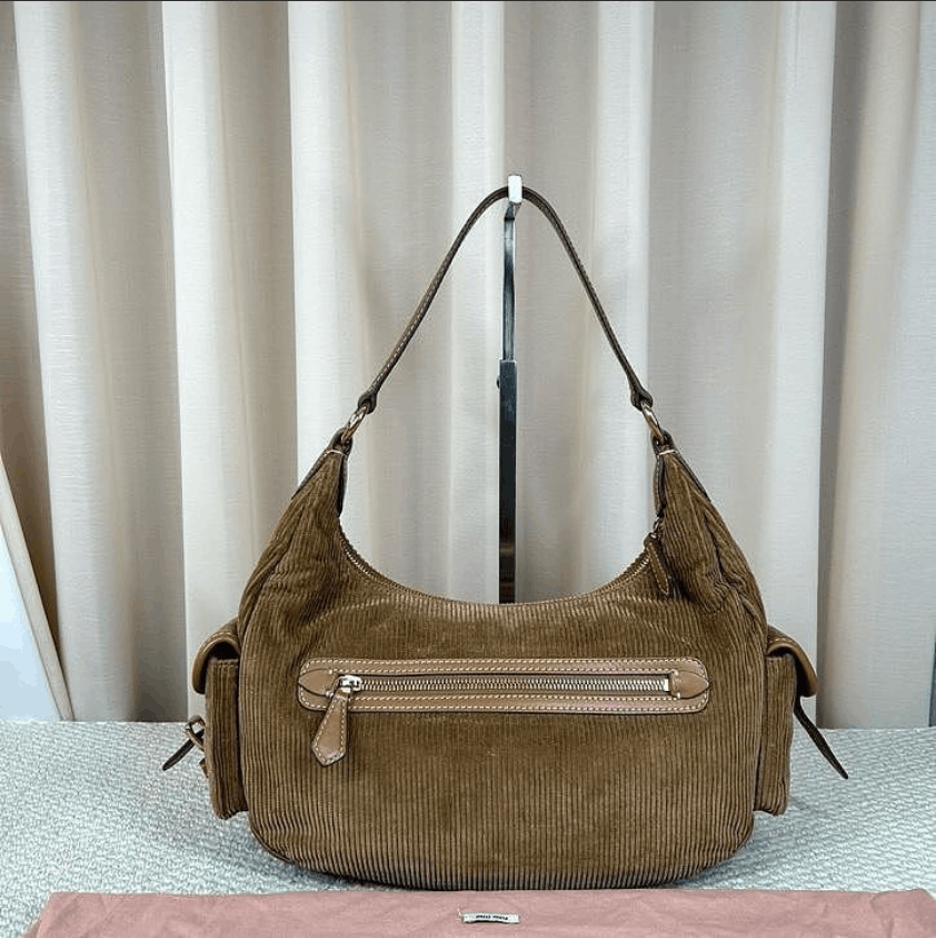 Miu Miu Miu Miu Corduroy Vintage Pocket Handbag Size ONE SIZE - 2 Thumbnail