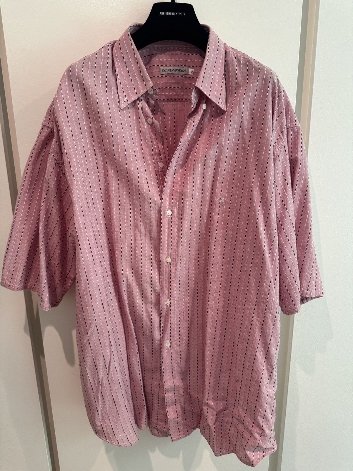Emporio Armani Emporio Armani Oversized Pink Shirt Size US XL / EU 56 / 4 - 1 Thumbnail