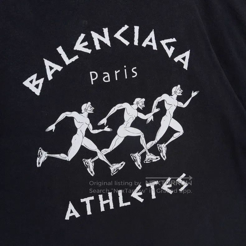 Balenciaga Balenciaga Marathon Destroyed Short Sleeve Size US L / EU 52-54 / 3 - 3 Thumbnail