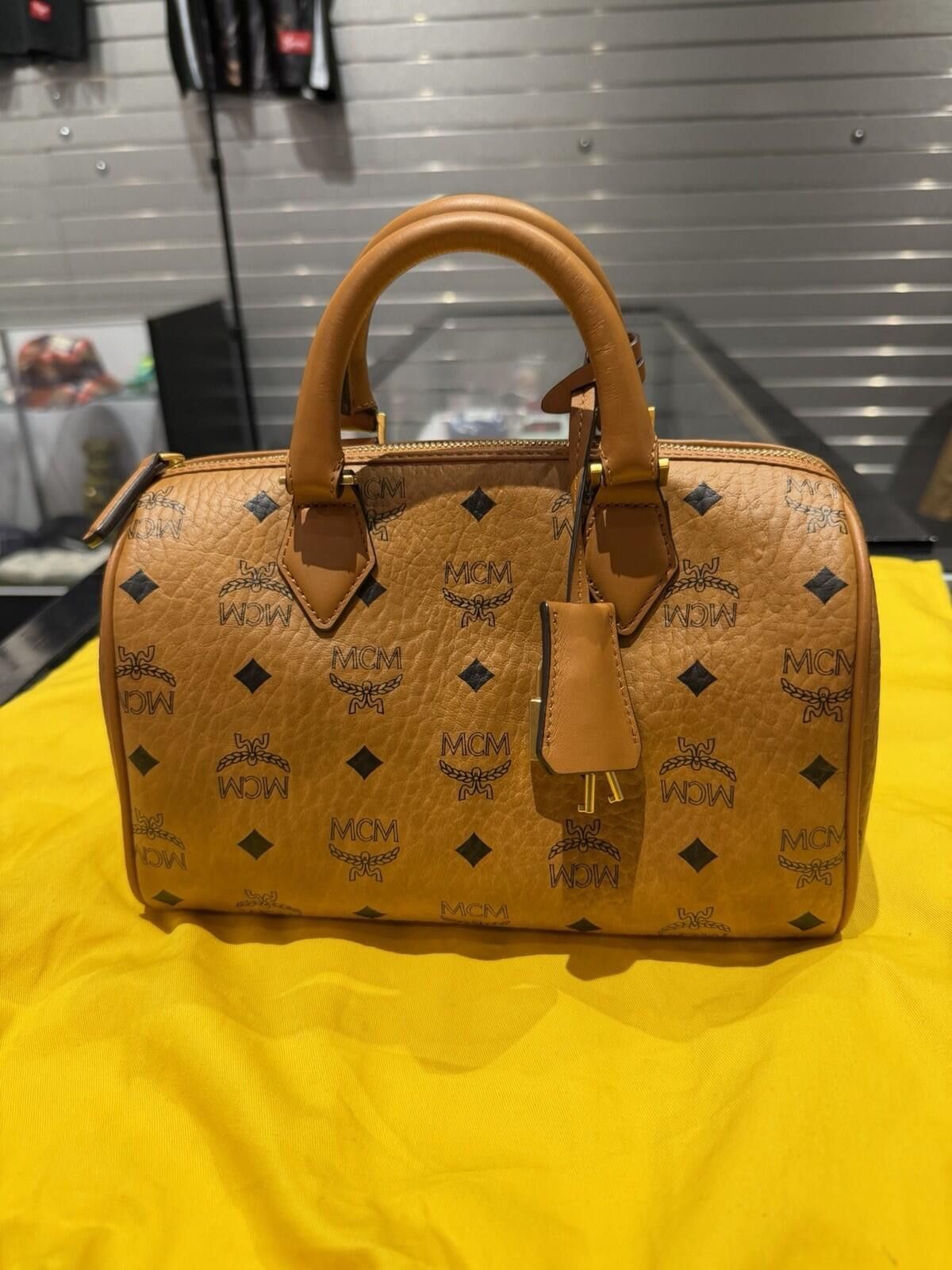 MCM MCM Visetos Monogram Cognac Boston Crossbody Handbag $980 Size ONE SIZE - 2 Thumbnail